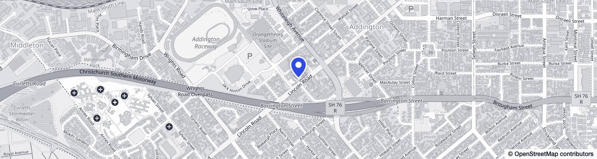 Street map around Addington Gardens