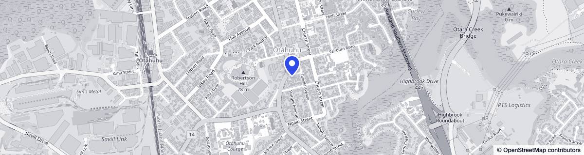 Street map around Alexander Lodge Rest Home