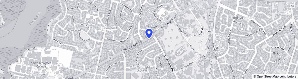 Street map around Ambridge Rose Villa