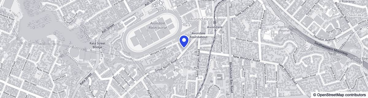Street map around Avon