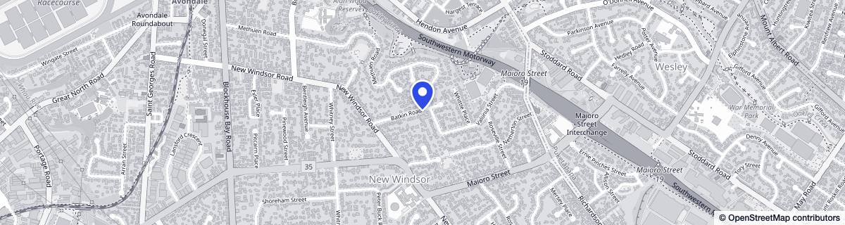 Street map around Blockhouse Bay Home