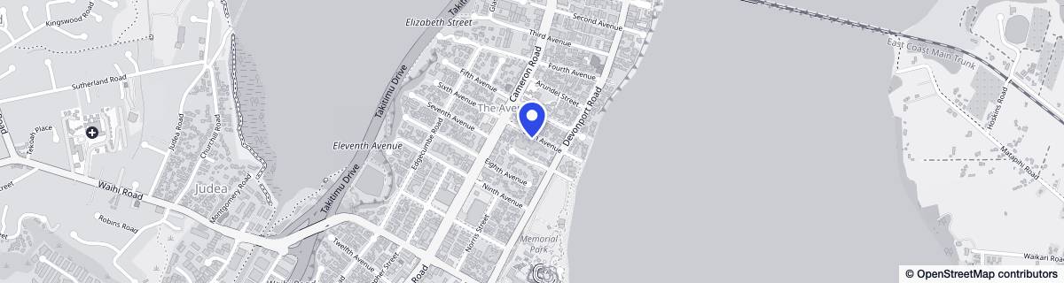 Street map around Bupa Cedar Manor Care Home - Tauranga