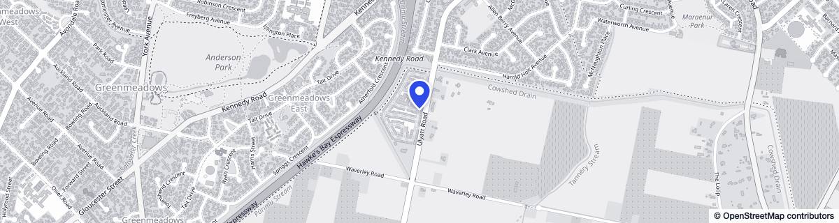 Street map around Bupa Willowbank Care Home