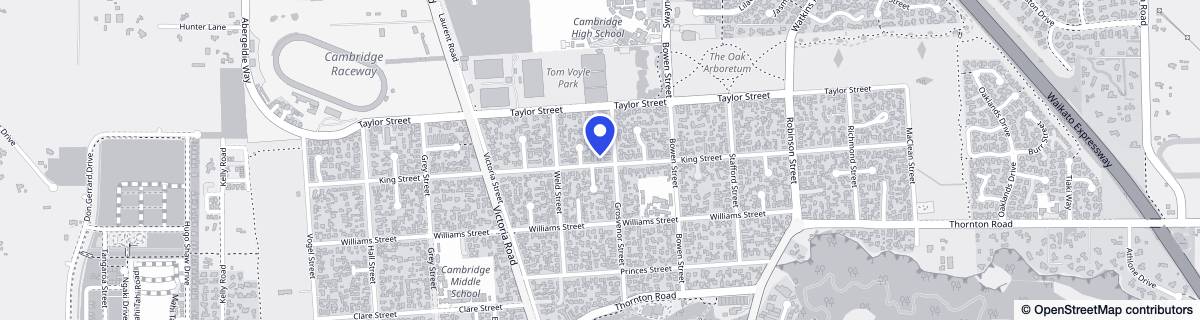 Street map around Cambridge Life