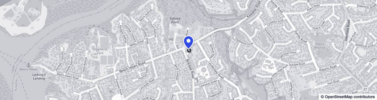 Street map around CHT Beachhaven Care Home