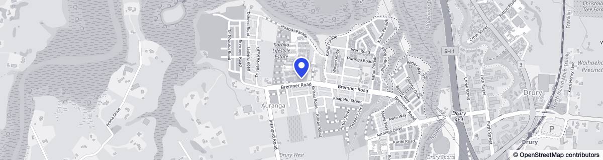 Street map around CHT Karaka