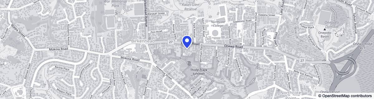 Street map around CHT Onewa Care Home