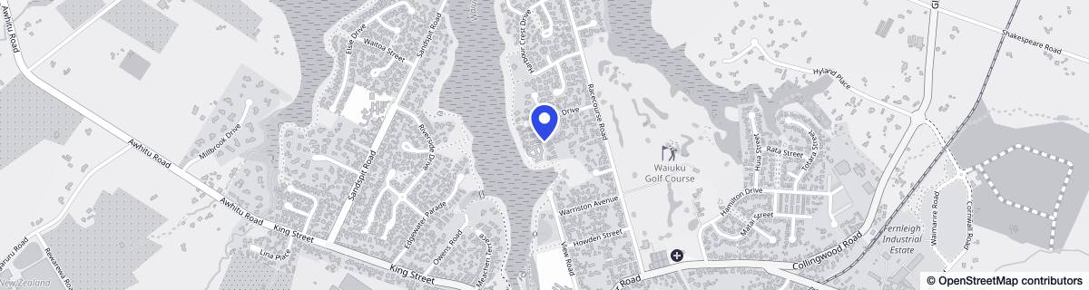 Street map around CHT Waiuku Care Home