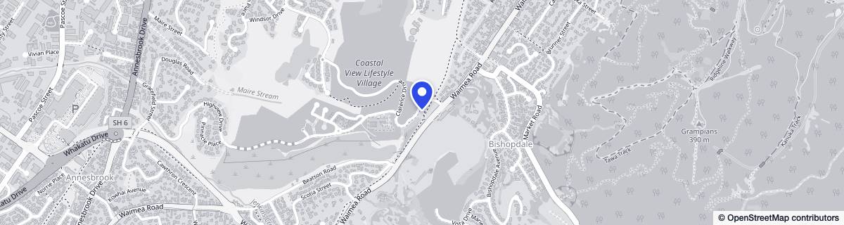 Street map around Coastal View