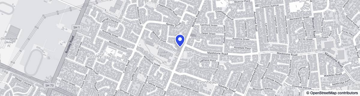 Street map around Elms Court Life Care
