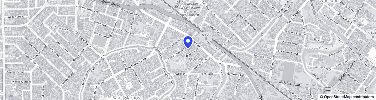 Street map around Elms Court Rest Home