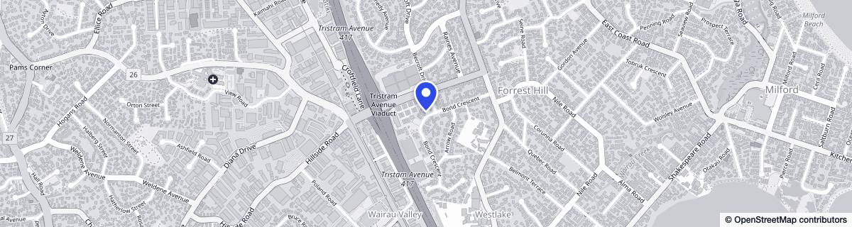 Street map around Forrest Hill Home & Hospital
