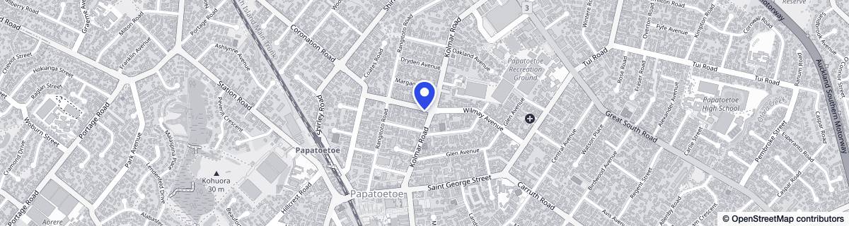 Street map around Glencoe Rest Home
