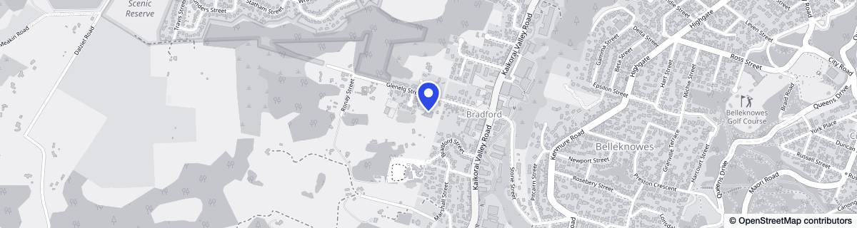 Street map around Glendale Retirement Home