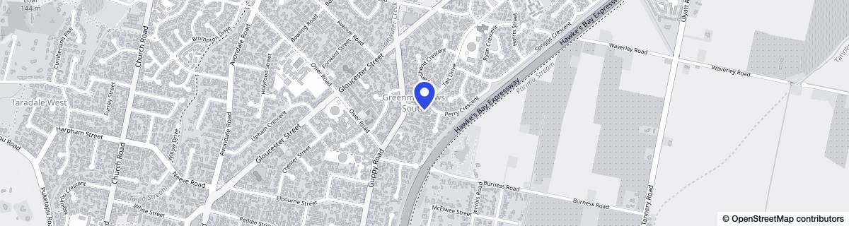 Street map around Greendale Residential Care