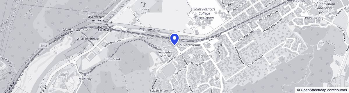 Street map around Heretaunga