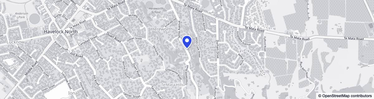 Street map around Hillcrest Rest Home