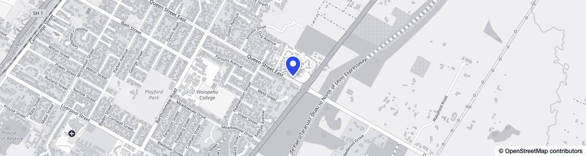 Street map around Horowhenua Masonic Village Care Home