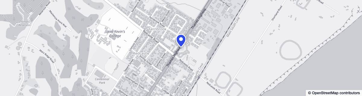 Street map around Iona (a Presbyterian Support Otago Enliven home)