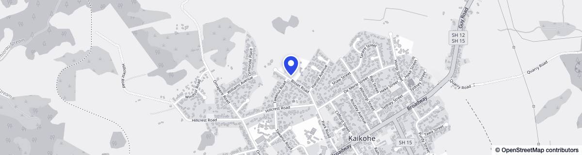 Street map around Kaikohe Care