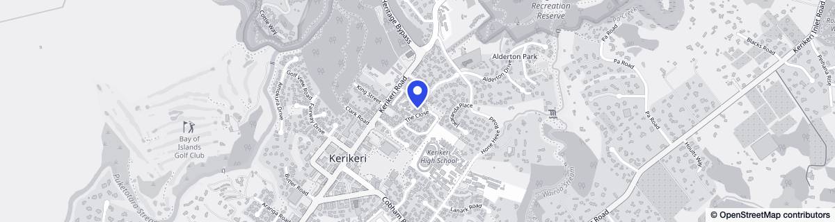 Street map around Kerikeri Retirement Village