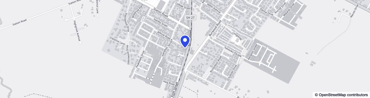 Street map around Kingswood Rest Home Matamata