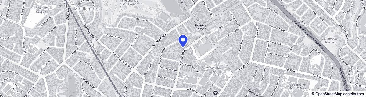 Street map around Kolmar Lodge Rest Home