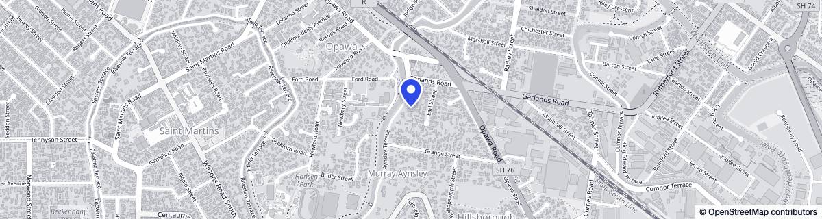 Street map around Kowhai Rest Home