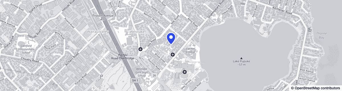 Street map around Lady Allum