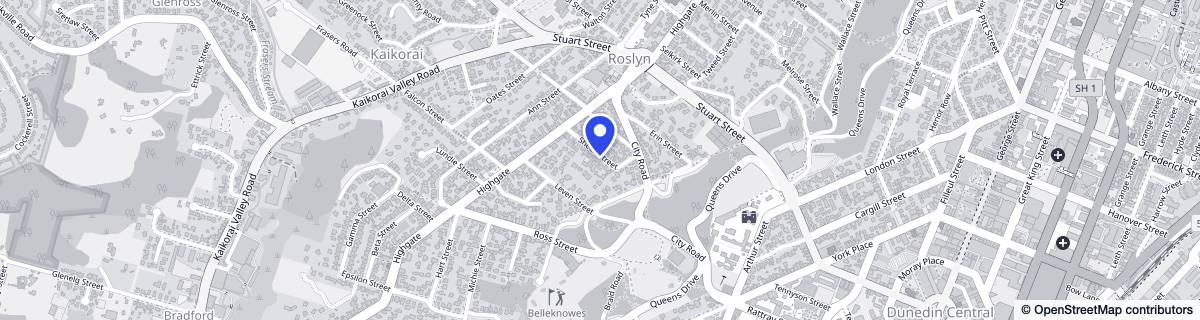 Street map around Leslie Groves Home