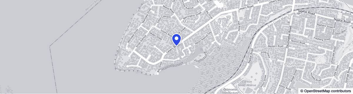 Street map around Makoha - Tauranga