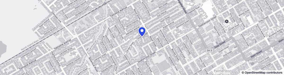 Street map around Masonic Court