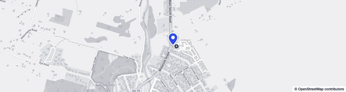 Street map around McKenzie HealthCare