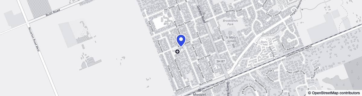 Street map around Mossbrae Lifecare