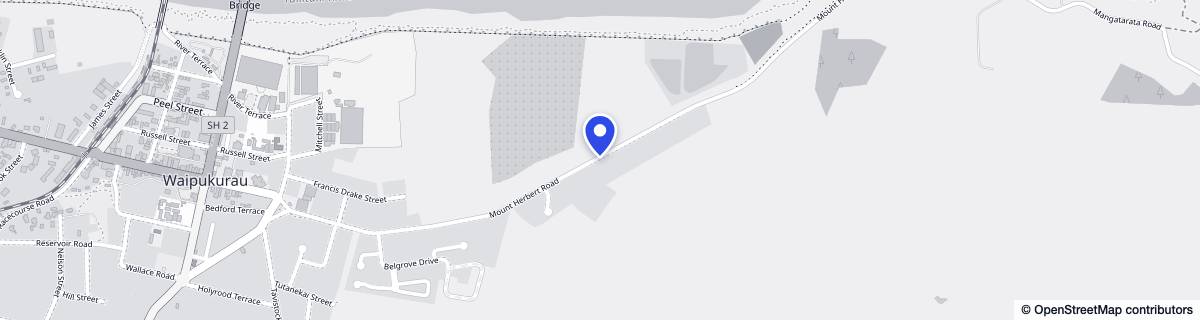 Street map around Mt Herbert House (Mount Herbert)