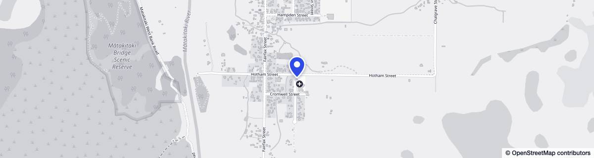 Street map around Murchison Hospital and Health Centre