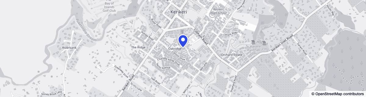 Street map around Oakridge Villas - Metlifecare