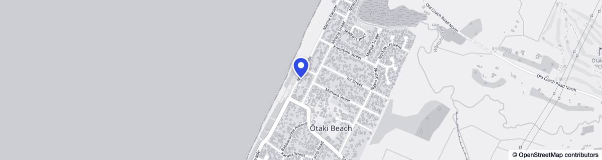 Street map around Ocean View Residential Care