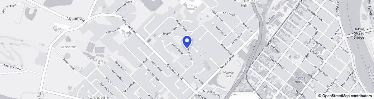 Street map around Okere House