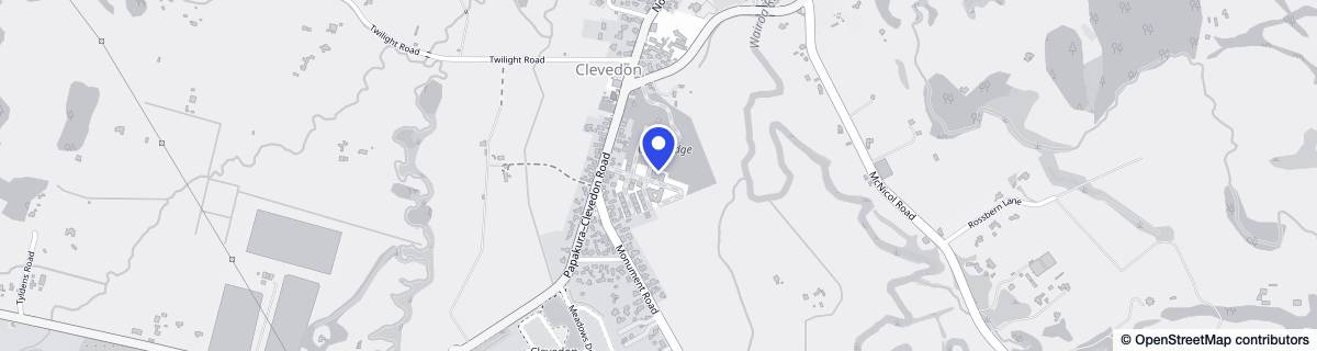 Street map around Ōtau Ridge