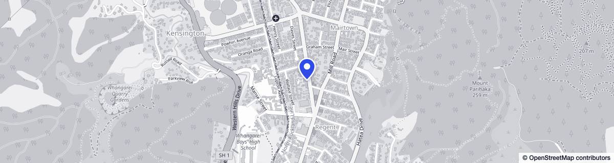 Street map around Parahaki Court
