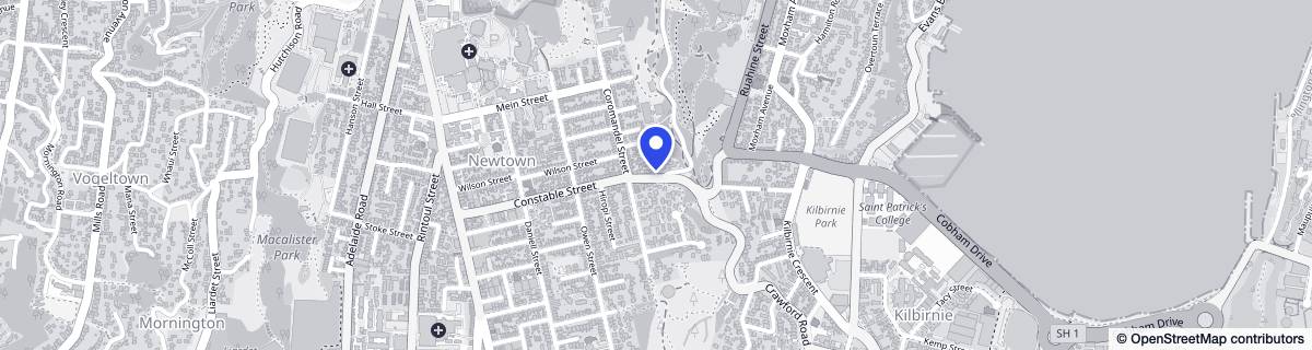 Street map around Pōneke House