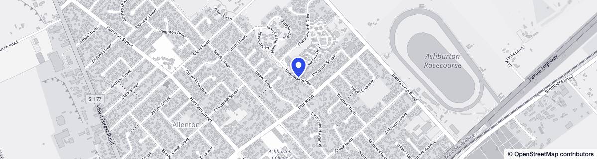 Street map around Radius Millstream