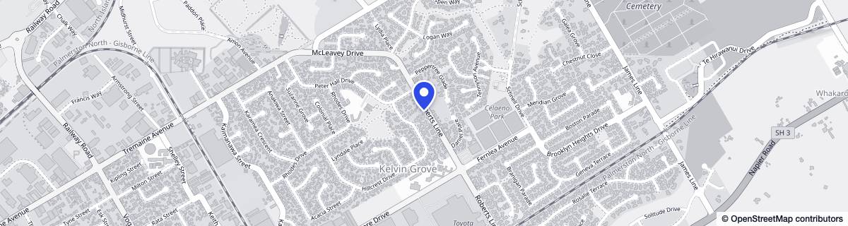 Street map around Radius Peppertree