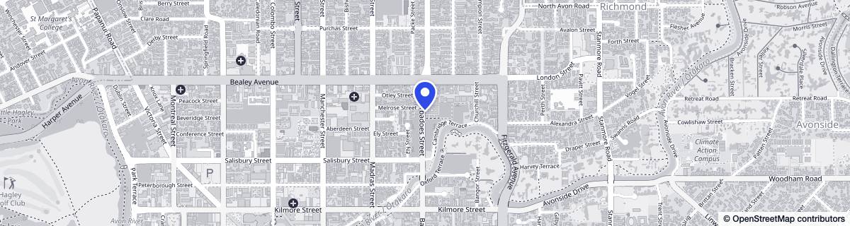Street map around Radius St Helenas