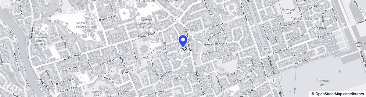 Street map around Radius St Joans