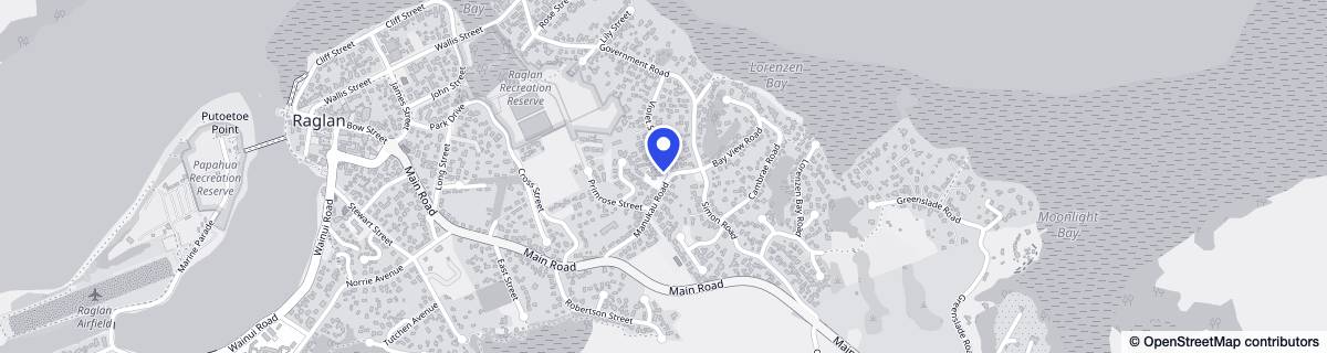 Street map around Raglan Rest Home and Hospital
