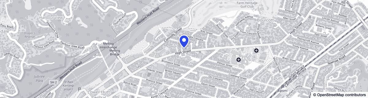 Street map around Ropata Lodge