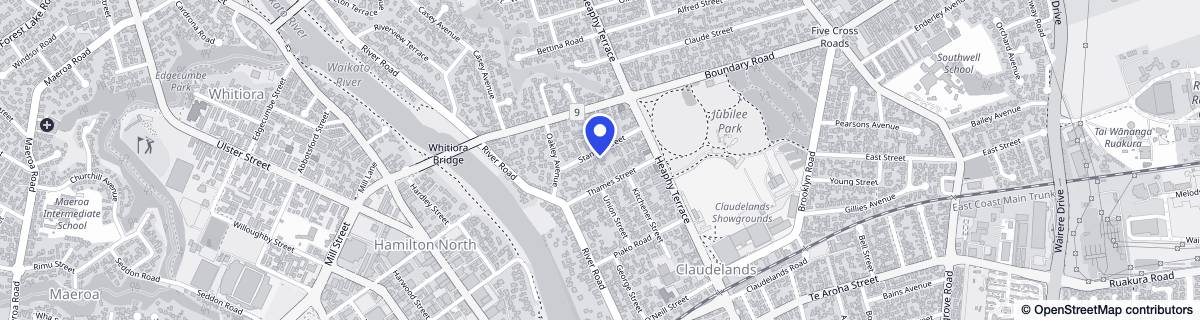 Street map around Roselea