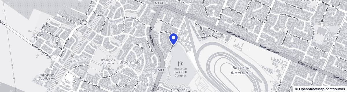 Street map around Ryman Kevin Hickman Care Centre